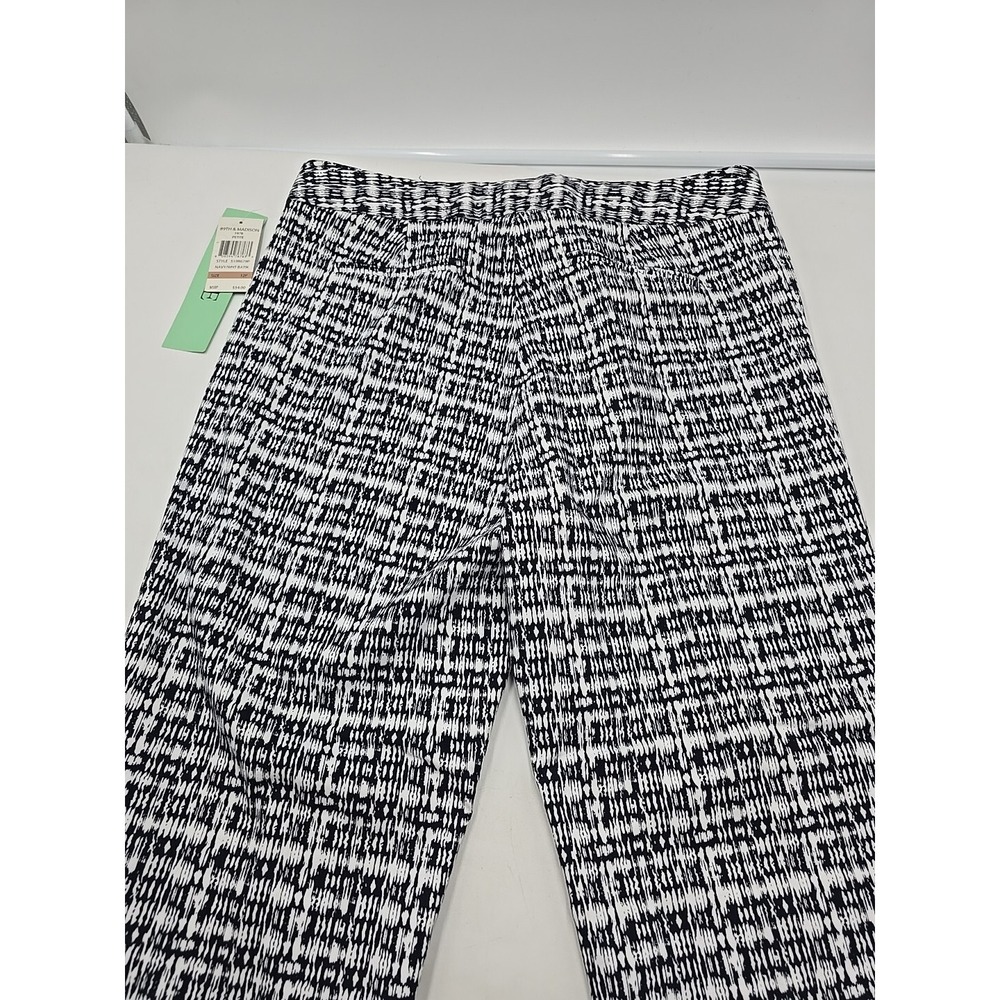 89th & Madison Women's Black & White Stretch Modern Chic Skinny Pants - 12P - Picture 10 of 13
